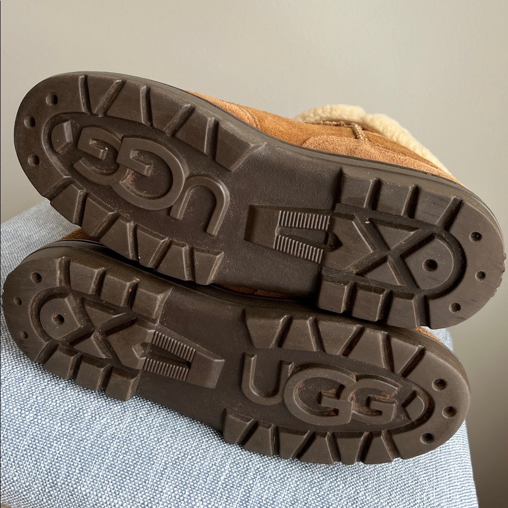 Ugg Ultra Tall Braided Back 5245 New Zealand‎ Label Sheepskin Rubber Sole Tasman - Picture 6 of 14